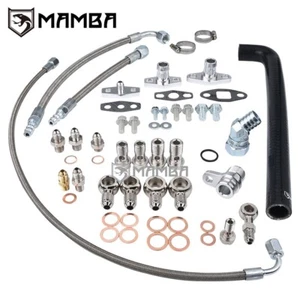 Turbo Oil Water Line for Mitsubishi 4B11T EVO X w/ EFR 6258 6758 7064 7670 8374 - Picture 1 of 7