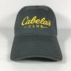 Cabela's Club Men's Hat Gray Baseball Cap Strap Back - Picture 1 of 8