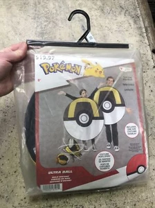 New In Pkg Pokemon Ultra Ball Halloween Cosplay Costume Child One Size Fast Ship - Picture 1 of 5