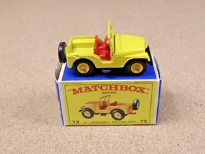 OLD VINTAGE LESNEY MATCHBOX # 72 STANDARD JEEP ORIGINAL BOX - Picture 1 of 12
