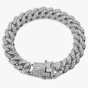 Iced Out Cuban Link Bracelet - Picture 1 of 4