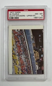 1977 Topps AL Puzzle Cloth Stickers Upper Right PSA NM-MT 8 Graded GC13-1344 - Picture 1 of 2