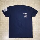 Nine Line America Live It Love It Or Get The Hell Out Mens Medium Blue Shirt