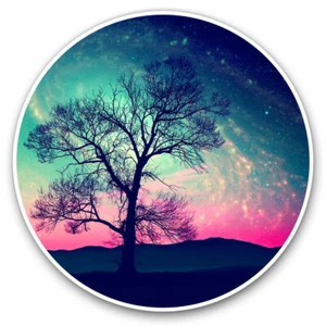 2 x Vinyl Stickers 20cm - Space Tree Fantasy Gamer Cool Gift #8218 - Picture 1 of 9
