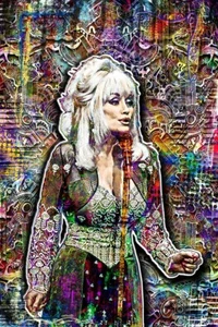 DOLLY PARTON Poster, Dolly Parton Tribute Pop Art Print with Free Shipping US - Picture 1 of 8