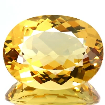 8.18ct HUGE FLAWLESS BEST NATURAL 5A+ YELLOW BERYL AWESOME BRAZIL PERFECT OVAL! - Image 1 of 4
