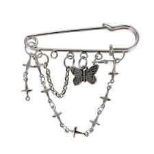 Cross Chain Scarf Pin for Women/Men - Safety Pin Style
