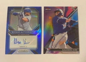 21 Prizm Alejandro Kirk BLUE AUTO /149 + Topps Finest Purple Aqua Vapor /250 RC - Picture 1 of 2