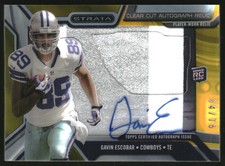 2013 Topps Strata Clear Cut Rookie Relic Autographs Gold #CCARGE Gavin Escoba/75