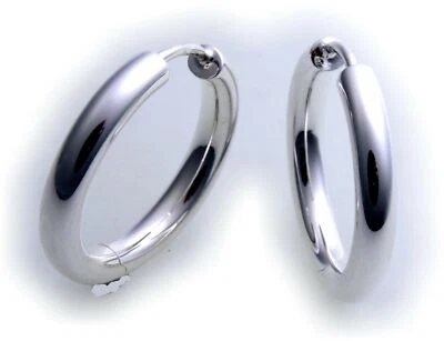Orecchini Pieghevole Orecchini a Cerchio Vero Argento 925 Argento Sterling 21 MM - Immagine 1 di 2