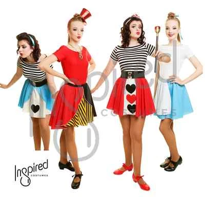 Women's ALICE WONDERLAND Costume Fancy Dress Skirt World Book Day Halloween - Image 1 of 4