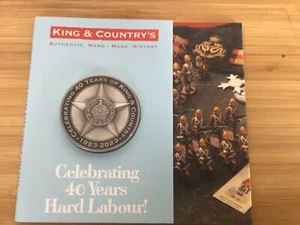 King & Country toy soldiers 40th Anniversary commemorative medallion metal disc - Picture 1 of 5