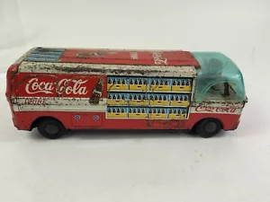 Vintage Japanese Soda Series Coca Cola Truck Friction Scarce And Rare - Picture 1 of 10