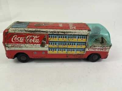 Vintage Japanese Soda Series Coca Cola Truck Friction Scarce And Rare - Image 1 of 4