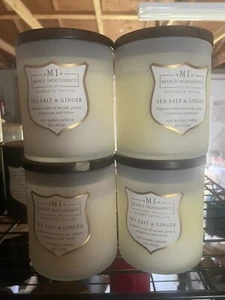 Manly Indulgence Sea Salt & Ginger Scented Jar Candle, Signature Collection X 4 - Picture 1 of 2
