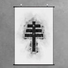 Cross Ink Style Painting Cross Scroll Poster Black & White Style Print 32 Types