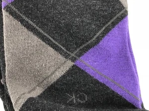 Men's CALVIN KLEIN black ARGYLE 61% COTTON Dress Socks - 4 Pack - $36 MSRP - Picture 1 of 12