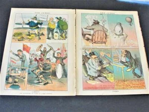 1880s-Liberty.Items.-Political Magazine Judge (2) Colored Pages Lithograph. - Picture 1 of 10