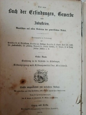 Das neue Buch der Erfindungen,Gewerbe und Industrien ☆ Band 1 - 4 ~ 1872 - Bild 1 von 4