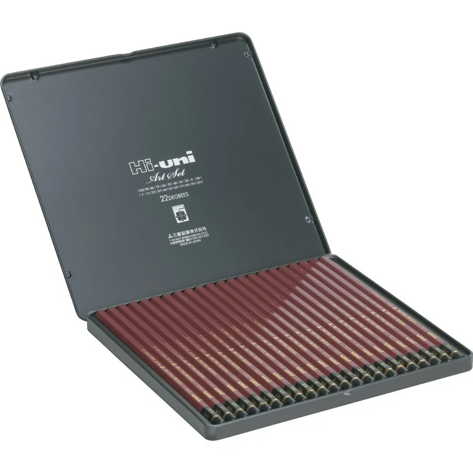 Mitsubishi Pencil Hi-Uni Art Wooden Pencil 1 dozen Pencil hardness 22 Type - Image 1 of 1