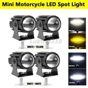 Universal Mini Motorcycle LED Spot Light Headlight Work Driving Fog Lamp ATV SUV - Picture 1 of 35