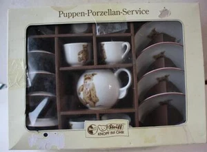 Steiff Teddy Baby Style de 1930 15 Piezas Muñeca Servicio de Té Set Porcelana En Caja - Imagen 1 de 1