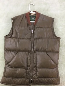 Walls Blizzard-Pruf Full Zip Down Filled Nylon Vest MEDIUM brown, USA - Picture 1 of 9