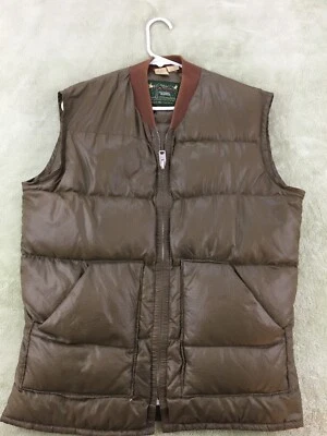 Walls Blizzard-Pruf Full Zip Down Filled Nylon Vest MEDIUM brown, USA - Image 1 of 4