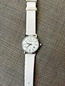 Beautiful Caravelle New York Watch - Large, White Dial, Genuine Leather Band - Picture 1 of 14