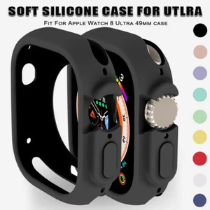 Pour Apple Watch Ultra Ultra2 49 mm Candy Bumper Cover cadre souple étui TPU mat - Photo 1/29