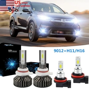 LED Headlights Fog Lights 9012 H11 H16 Bright for Toyota RAV4 2016-18 C-HR 2018 - Imagen 1 de 16