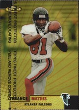 1999 Finest Gold Refractors Falcons Football Card #21 Terance Mathis /100