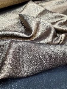 Gold Metallic Puffed Jacquard Brocade Fabric~No Stretch~60" W~By The Yard Dress - Picture 1 of 12