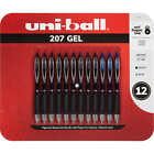 uni-ball 207 Retractable Gel Pen - Medium Point 0.7mm - Assorted Colors - 12 ct