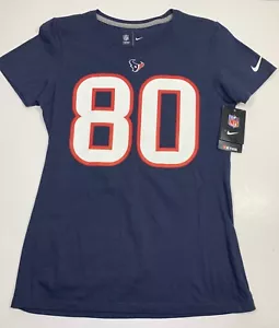 HOUSTON TEXANS ANDREA JOHNSON NFL WOMEN T-SHIRT JERSEY BY NIKE TEE MEDIUM - Picture 1 of 5