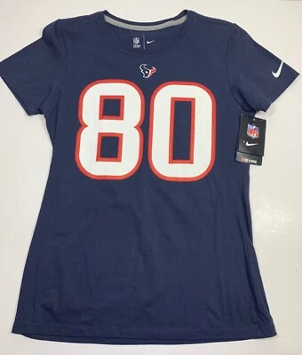 HOUSTON TEXANS ANDREA JOHNSON NFL WOMEN T-SHIRT JERSEY BY NIKE TEE MEDIUM - Image 1 of 4