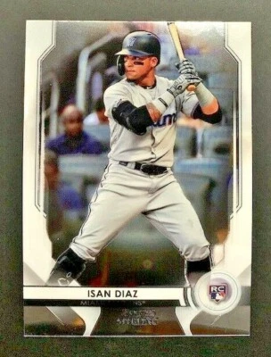 2020 Bowman Sterling - Isan Diaz #BSR-67 Miami Marlins - ROOKIE - Image 1 of 2