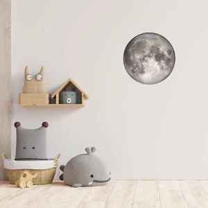 Full Moon Vinyl Wall Art Stickers Decals Space Themed Wall Sticker Kids Room - Picture 1 of 4