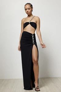 LEXI Womens HALO DRESS - BLACK Size 4 Black Maxi - Picture 1 of 6