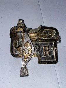 Cut Out Horse Saddle Silver Plate Westerncore Ornate Cowboy Cowgirl Belt Buckle - Picture 1 of 3