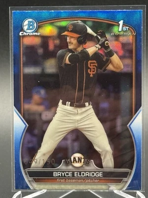 2023 Bowman Draft BRYCE ELDRIDGE Bowman 1st True Blue Refractor /150 - Image 1 of 2