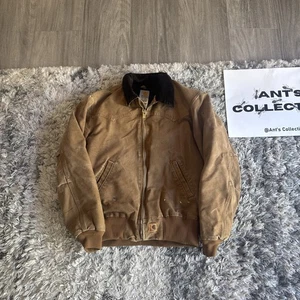 Vintage 90s Carhartt Santa Fe J14 BRN Men’s Size Medium M Brown Workwear Y2K Rarität - Bild 1 von 18