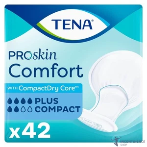 1x TENA ProSkin Comfort Plus Compact - Pack of 42 - Large Incontinence Pads - Picture 1 of 6