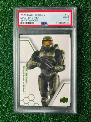 2025 Upper Deck Halo Legacy Master Chief Spartan Ops #10 PSA 9 - Image 1 of 2