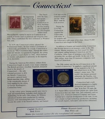 New England State Quarters Panel Set (6 States) w/Original PCS Placards & Stamps - Image 1 of 4