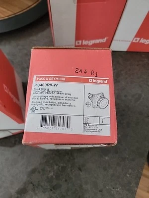 Pass & Seymour PS460R9-S Pin & Sleeve Spashproof Receptacle 60A 250V 3P 4W GND - Image 1 of 3
