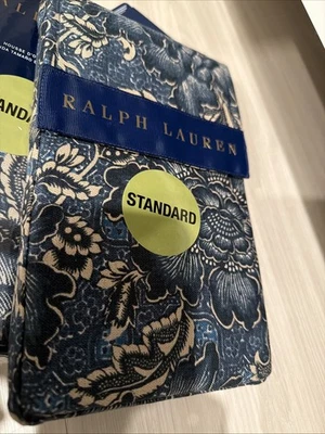 Ralph Lauren Keaton One Standard Sham Indigo Blue Floral New in pkg MFRP $145.00 - Image 1 of 3