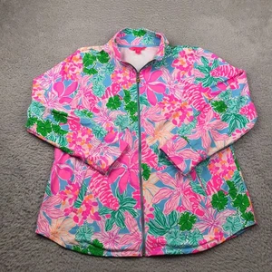 Chaqueta Lilly Pulitzer UPF 50+ Leona Cremallera Mujer 2XL Multi Tigres Mentiroso Floral - Imagen 1 de 9