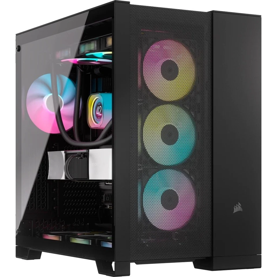 0840006664697 Corsair 6500X Midi-Tower, Tempered Glass - black  - Image 1 of 4