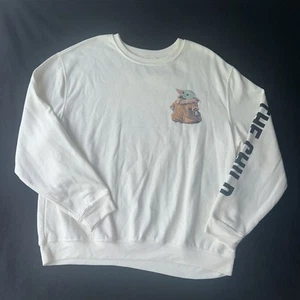 Star Wars The Child Beige Crew Neck lightweight fleece lined sweatshirt 3X EUC - Picture 1 of 7